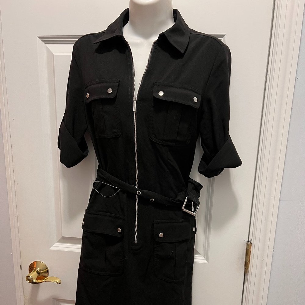 Michael Kors NWOT size small Utility Belted Black Dress